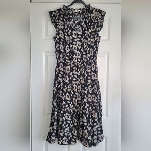 Grade & Gather Black Floral Tiered Midi Dress - Size M